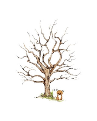 Fingerabdruck- Poster mit Fuchs